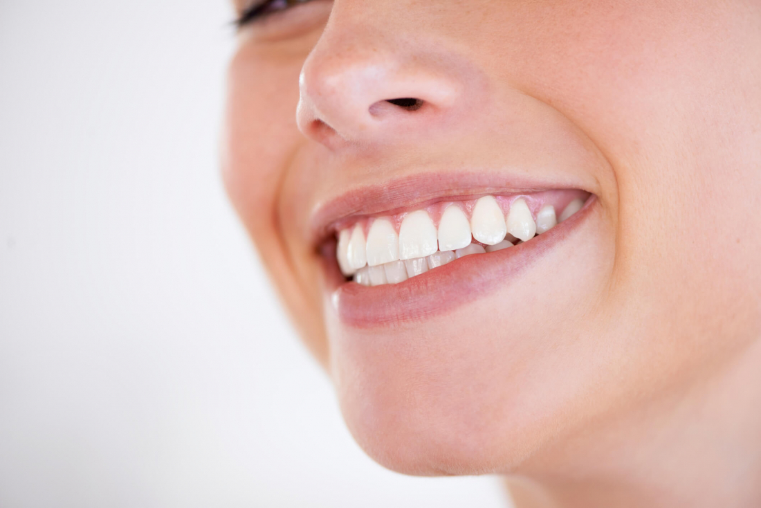 close up of a smile